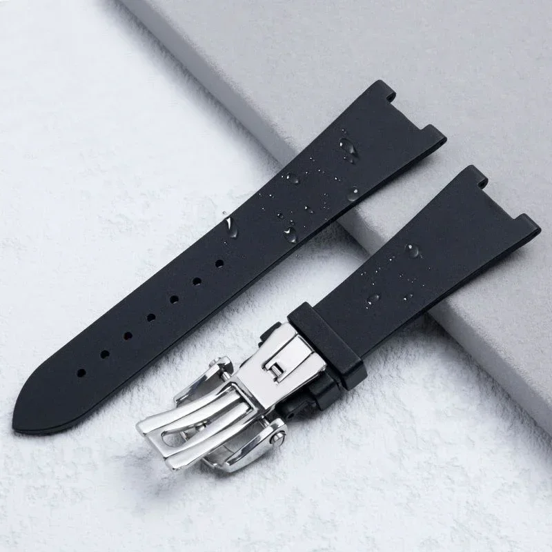 Correa de reloj de goma de silicona para PATEK PHILIPPE Nautilus 5711 5712g para interfaz especial de hombre 25*13mm correas de reloj impermeables