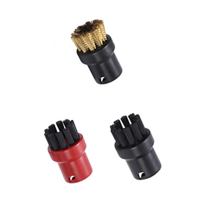 3Pcs Nozzle Nylon Brass Bristle Brushes for Karcher SC1 SC2 SC3 SC4 SC5 SC7 EasyFix Mop Cloth Rags Steam Cleaner Parts