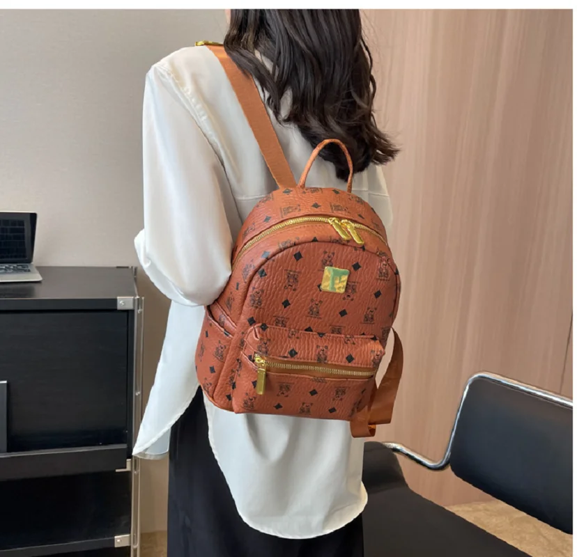 New Arrival Korean Style Leather Backpack Fashion Design Large Capacity Shoulder Bags School Bag Casual Travel Backpacks