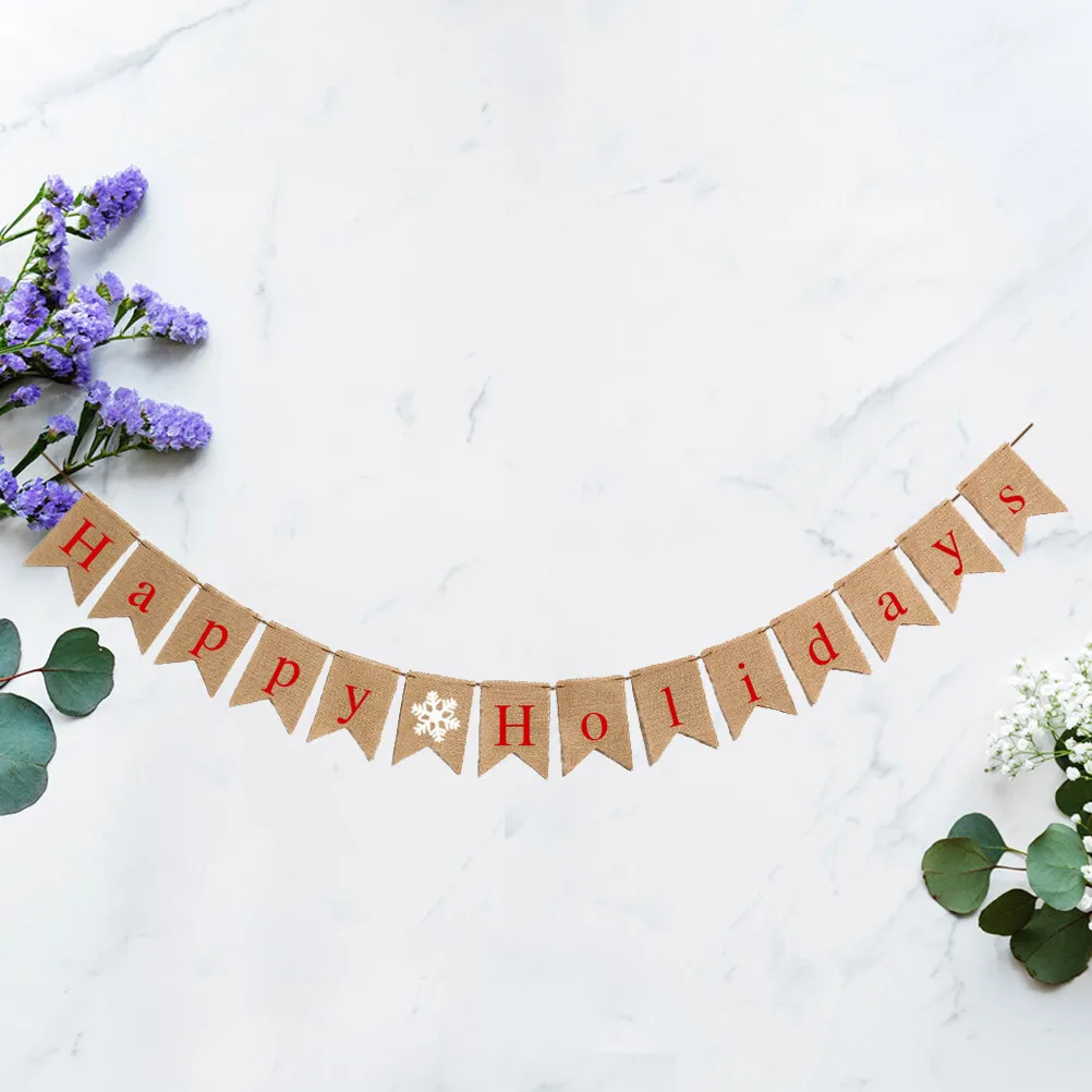 Linen Swallowtail Banner for Birthday Party Decor – Cake Table, Wall & Photo Backdrop Bunting