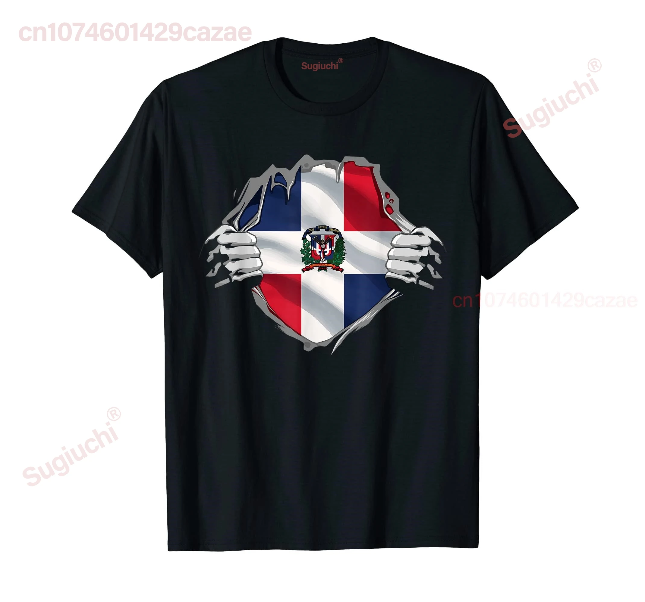 

100% Cotton Super Dominican Heritage Proud Dominican Roots Flag T-Shirt MEN WOMEN UNISEX T Shirts Size S-6XL