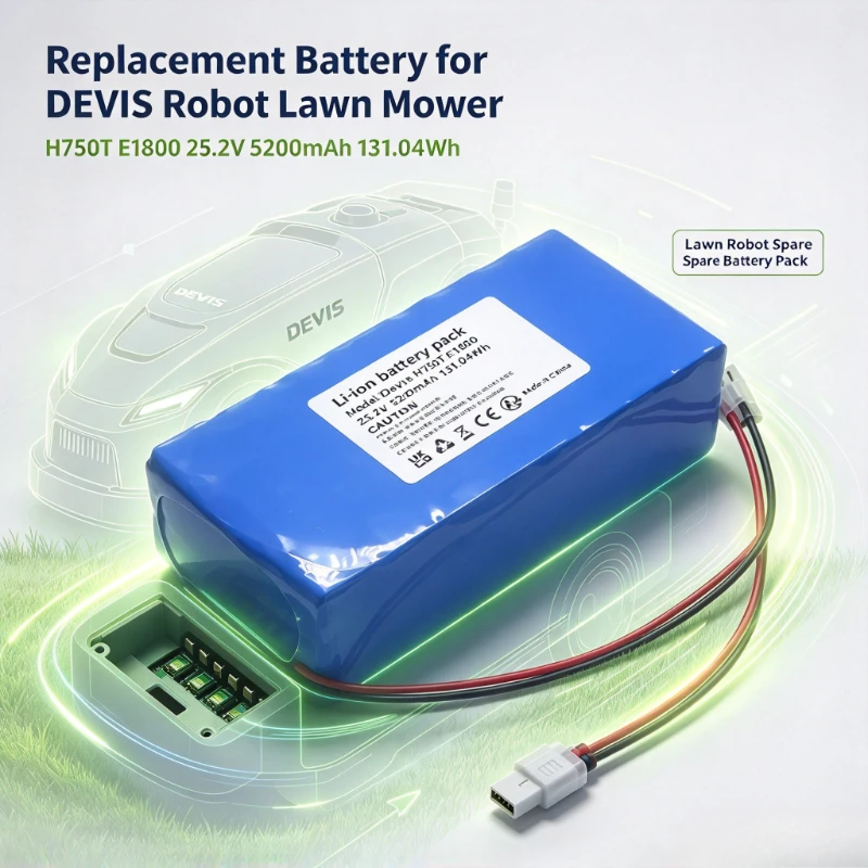 Replacement Battery for DEVVIS Robot Lawn Mower H750T E1800, Lawn Robot Spare Battery Pack