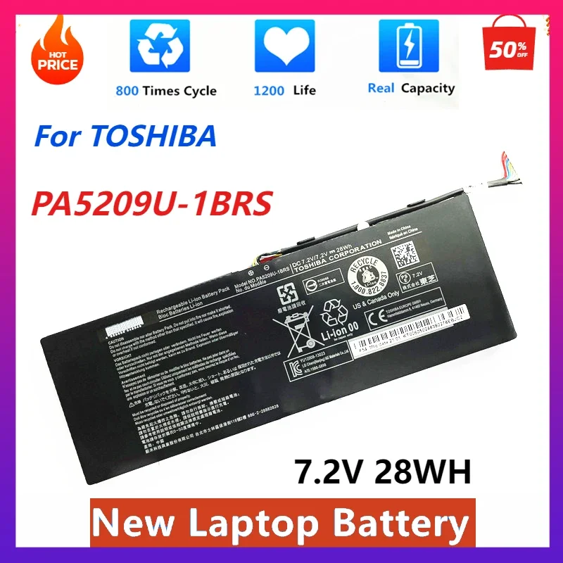 

New PA5209U-1BRS Laptop Battery For TOSHIBA SATELLITE L15W-B1310 L15W-B1302 7.2V L15W-B1208X L10W-C Radius 11 -10E 11 -10G