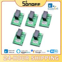 1-10PCS SONOFF RE5V1C Wifi DIY Switch 5V DC Relay Module Smart Wireless Switches Inching/Self-locking APP/Voice Remote ON/OFF