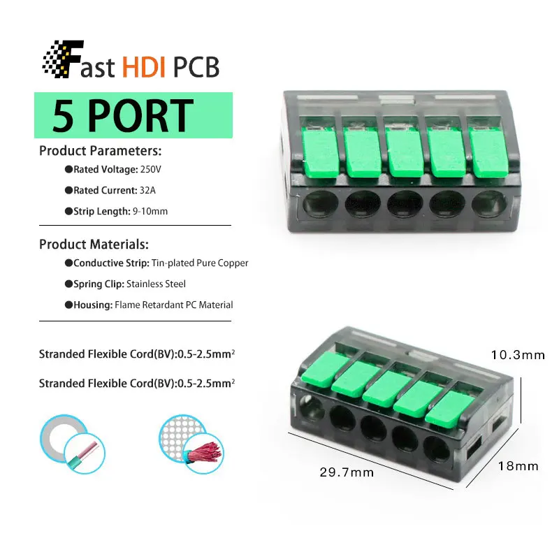 Variant: 5Port-32A-1Pcs