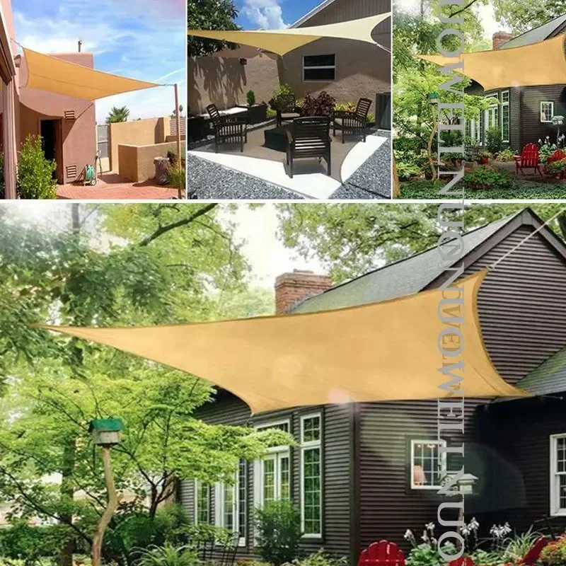 Anti-UV Beige Sun Shade Sail ArcRectangle Canopy Tent Outdoor Pergolas Shading Net Swimming Pool Awning Car Sun Shelter