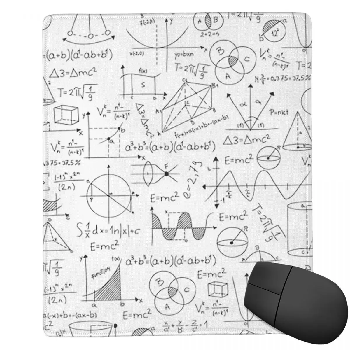 

Mathematics Formulas Math Numbers 7x9 in 22x18 cm Mouse Pad Computer Keyboard Mouse Mat Gamer PC Laptop Desk Mat