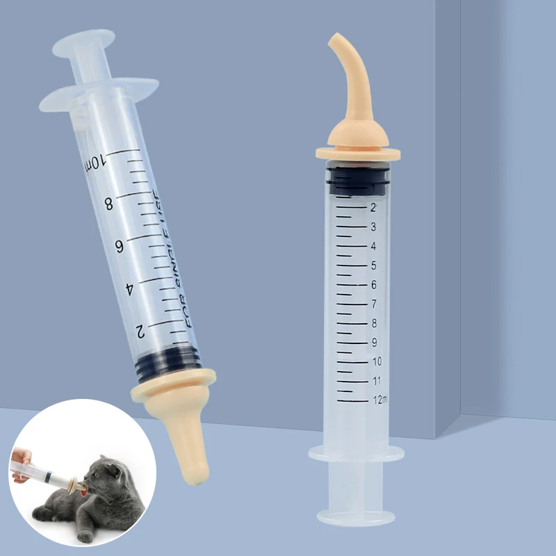 Pet Feeding Oral Syringe Dog Cat Feeding Pacifier Newborn Pet Feeding Nipple Medicine Dropper Syringe For Nursing Puppy Kitten