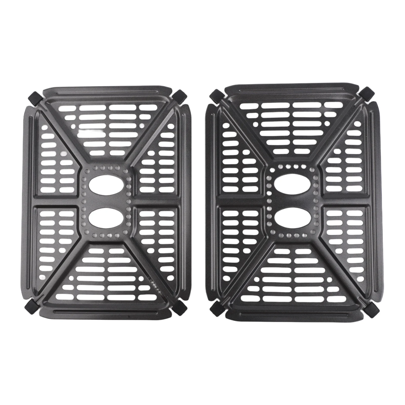Stainless steel support plate and oil separator frying plate for air fryer double pot accessory enhancing heat circulation