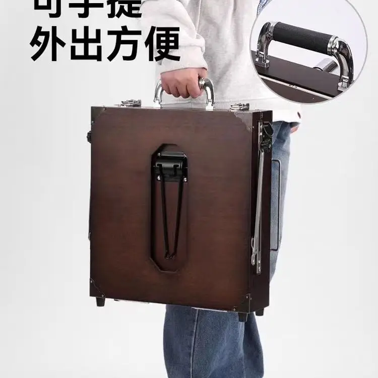 Oil painting box Portable multi-functional folding portable painting box Art raw oil painting box Sketching outdoor landing