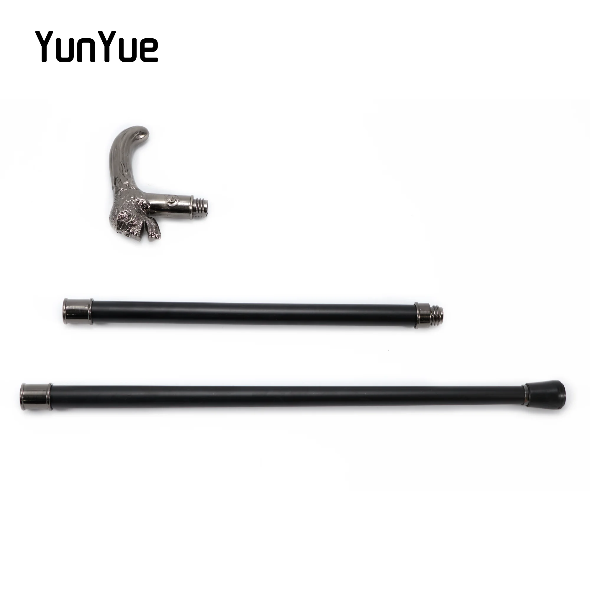 Vintage Silbrig Schädel Kopf Gehstock Gentleman Elegante Mode Dekorative Krücke Cosplay Film Requisiten Cane Trekking Pole 93CM