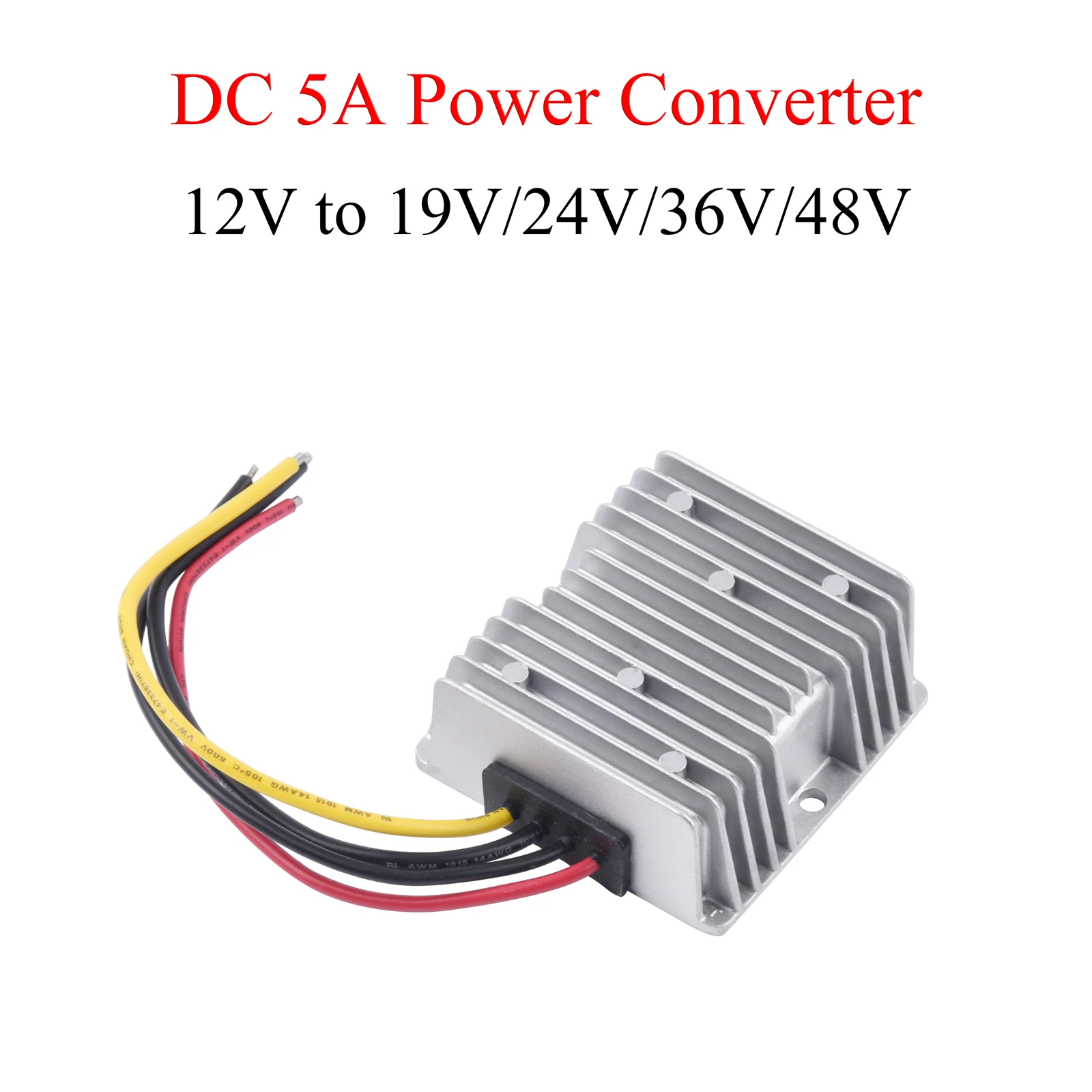 5A DC Power Converter 12V to 19V/24V/36V/48V Automotive Boost Regulator Boost Power Module