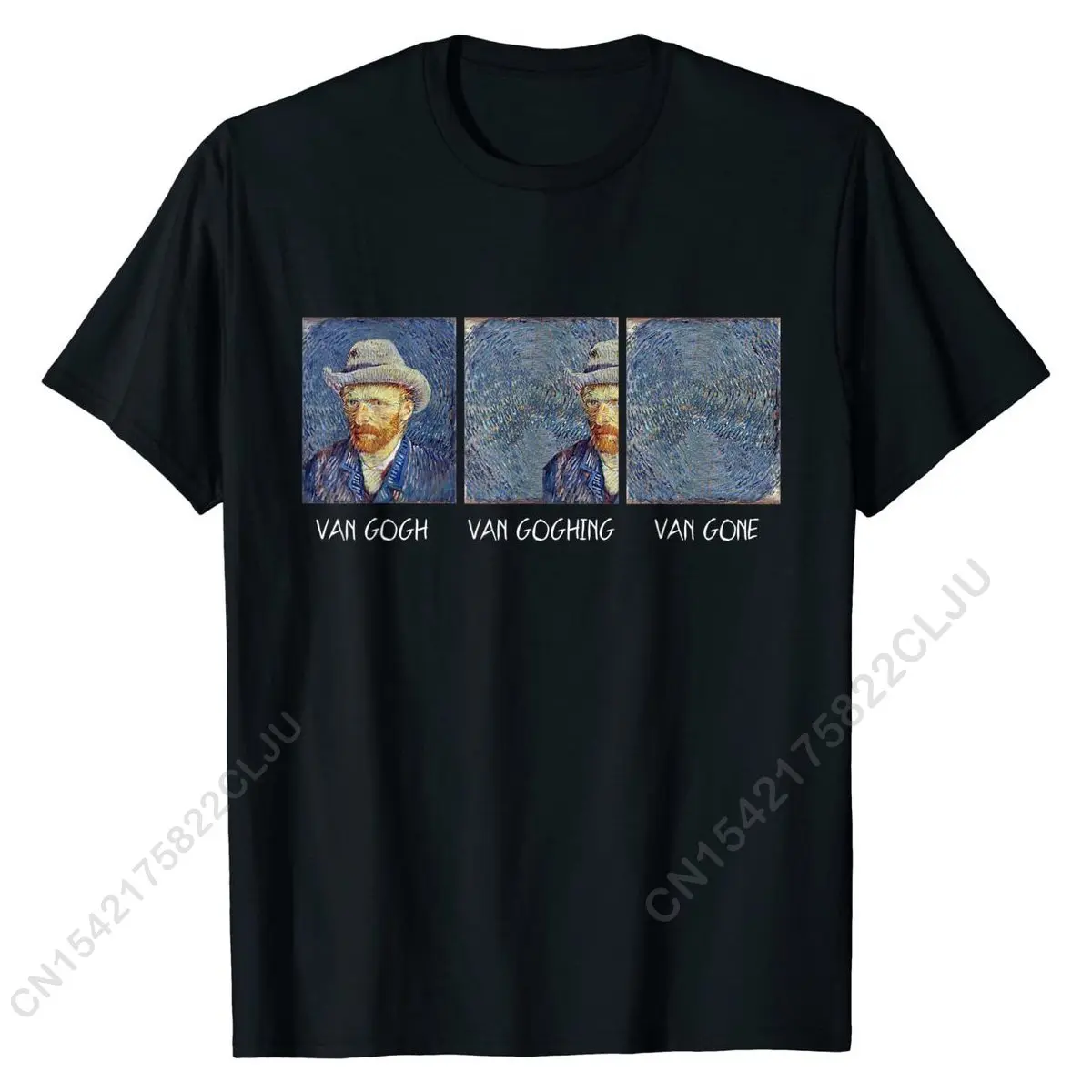 Van Gogh Van Goghing Van Gone Funny T-Shirt Normal T Shirts Men Tees For Adult Discount Cotton Cool Top T-shirts