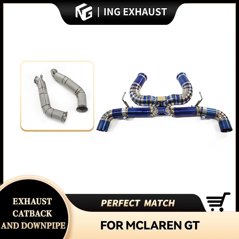 

ING valveless Catback+downpipe for Mclaren GT V8 4.0T Direct Flow Auto Race Motor Escape Exhaust Performance System