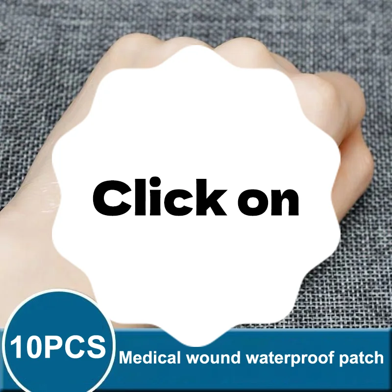 

10 шт., повязка для первой помощи, водостойкая клейкая повязка на рану, стерильная повязка для гемостаза, наклейка, хирургические шовы