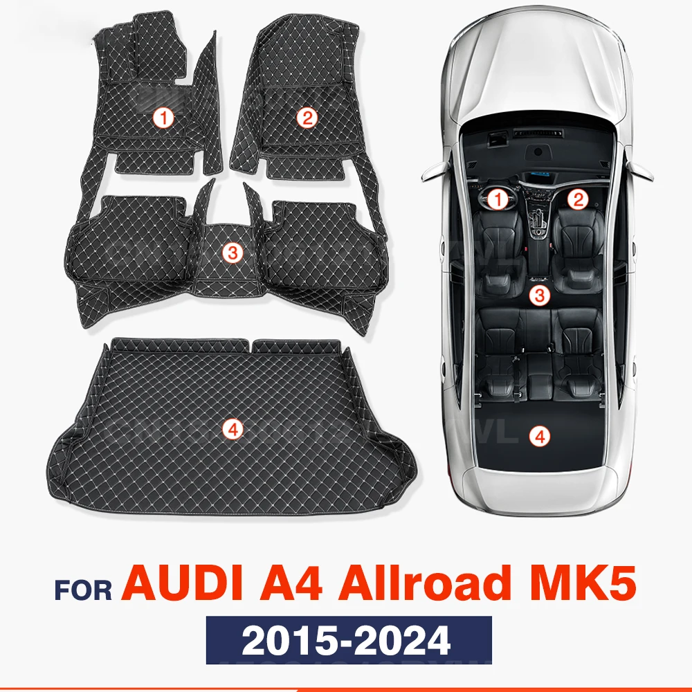 

Для Audi A4 Allroad/Avant/Sedan MK5 B9 2015-2024 23 22 21 20 19 18 17 16 Автомобильные коврики Автомобильный багажник Коврик для ног Коврик для салона