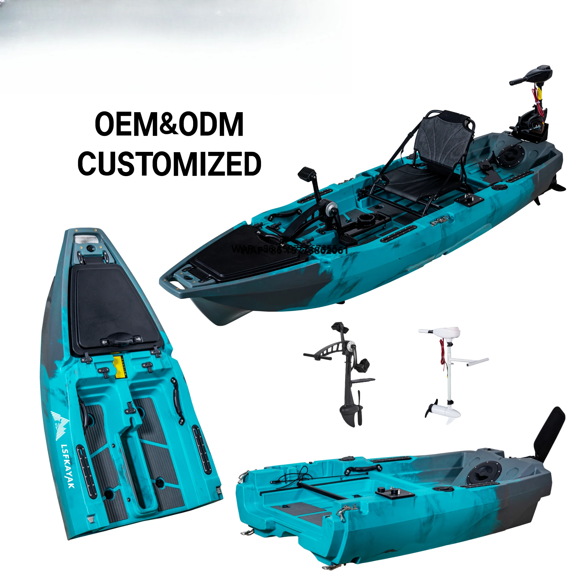 Motorized Kayak ,pedal Fishing Kayak  ,Modular Kayak,  Lightweight  Stable & Portable, Ideal Space-Saving Design for Travel