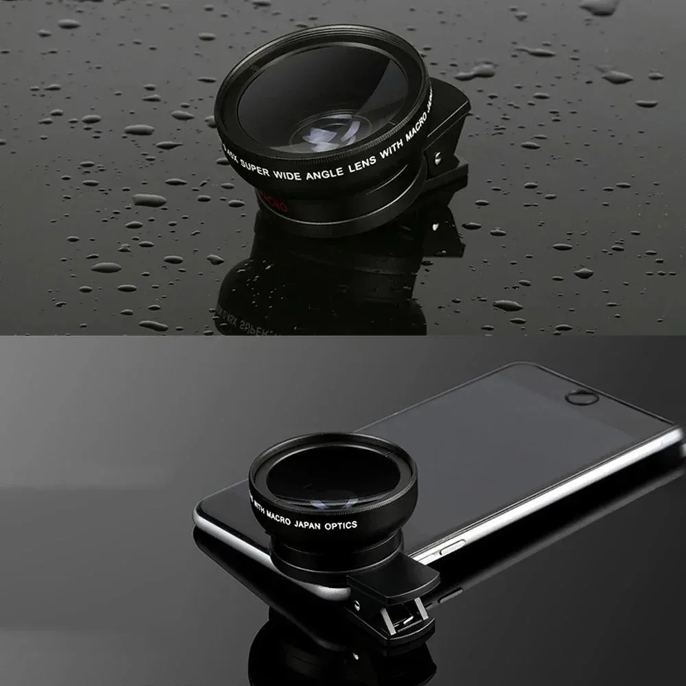 2 IN 1 Professional HD Mobile Phone Lens Universal Clip Camera Lens Super Wide-Angle + Macro HD Lens For iPhone Samsung Huawei