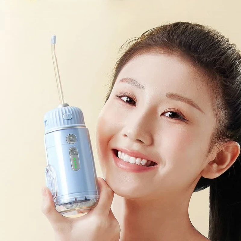 Magnetic Charging Oral Irrigator, 5 Tips Portable Water Flosser for Tartar Braces, Long Battery Durable Gift for Girlfriend