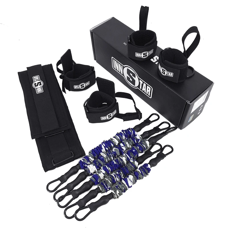 Innstar Boxing Training Resistance Band Set Strength and Agility Resistance Bands Trainer for Boxing Basketball Jump Training