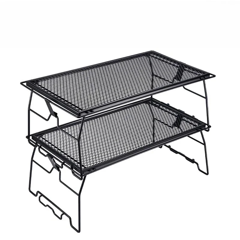 

Сетка с кольцом, однослойный двухслойный многоцелевой настольный уличный стеллаж, термостойкий стол для барбекю, стеллаж для хранения утюга