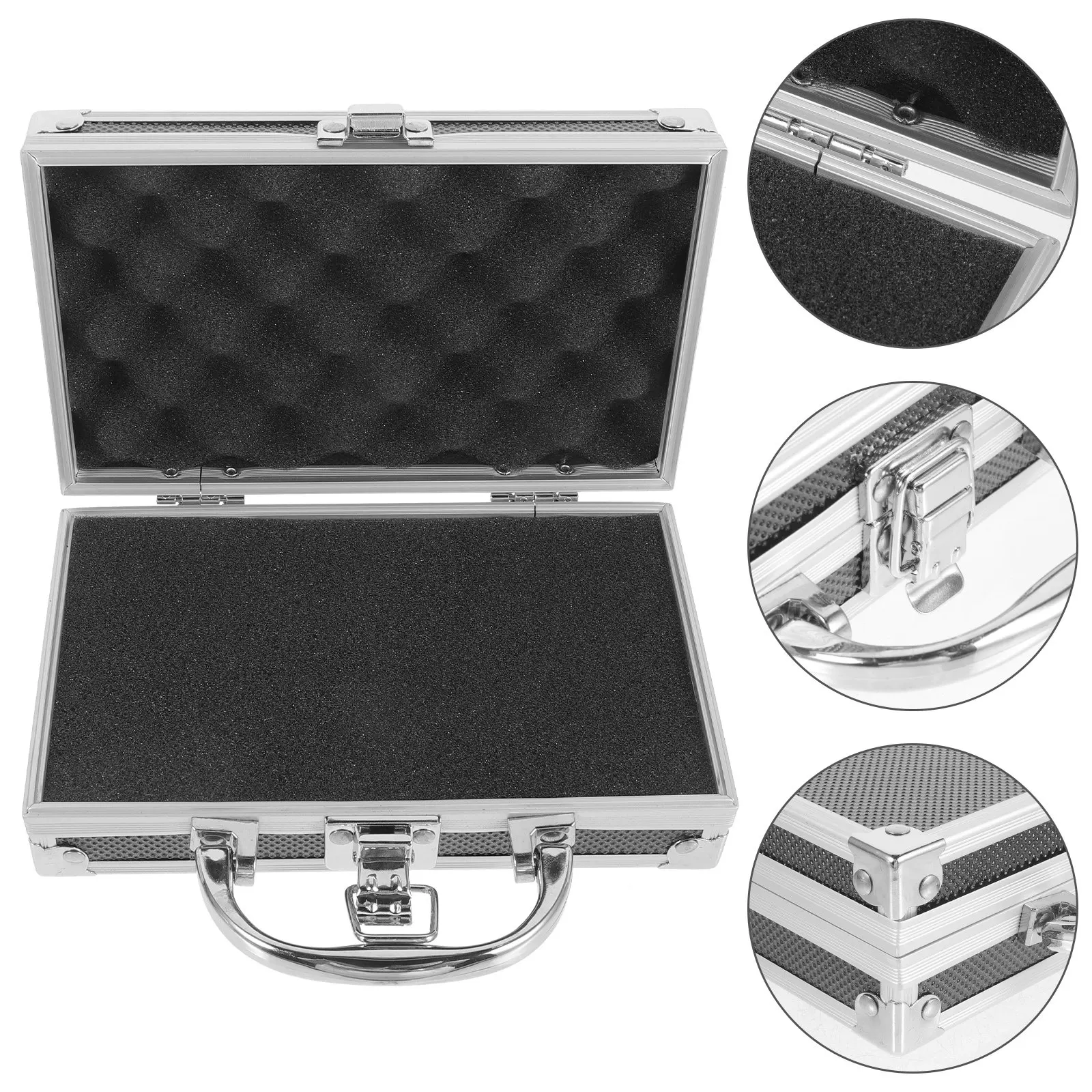 

Портативный ящик для инструментов из алюминиевого сплава, органайзер для хранения принадлежностей, дорожный аптечный кейс, большой вместимости, ручной.