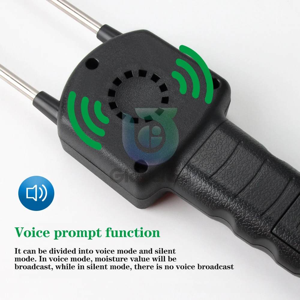Digital Grain Moisture Meter Hygrometer Metal Probe High Sensitivity Sensors LCD Humidity Tester For Corn Rice Wheat Bean