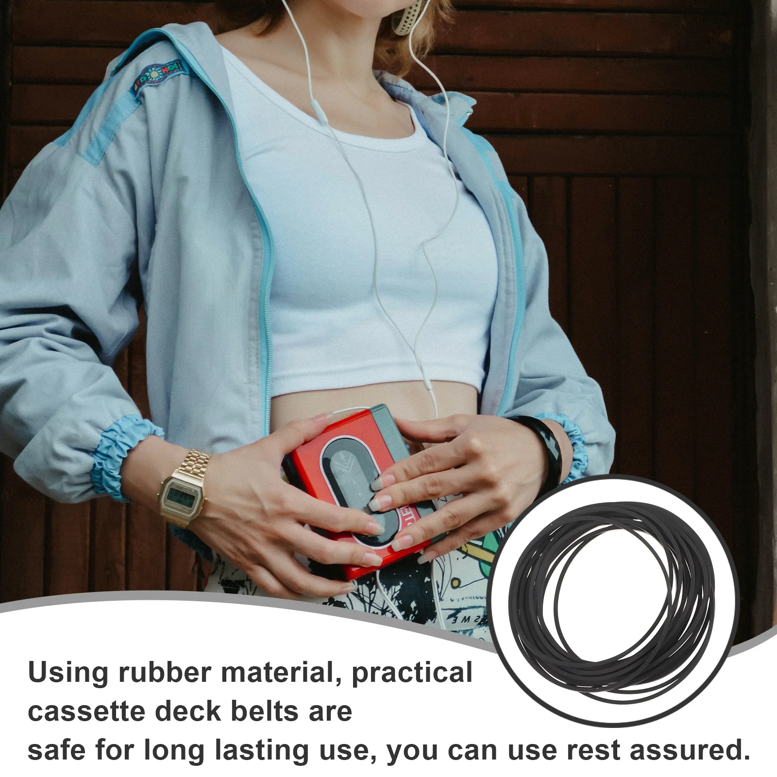 

20pcs Cassette Deck Belts 2Mm Rubber For Recorder Repair Replacement Square Flat Drive Belt Tape Player Dvd Video Equipment