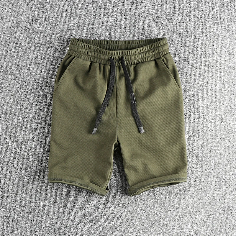 

Twill knitted wash fabric simple fashion clean version of casual shorts men's summer sports five point pants