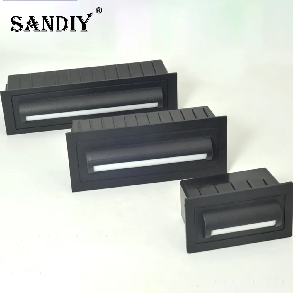 SANDIY Outdoor Wall Lamp Waterproof Step&Stair Lights Recessed Luminaire for Terrace Street Yard Balcony Exterior Lighting IP65