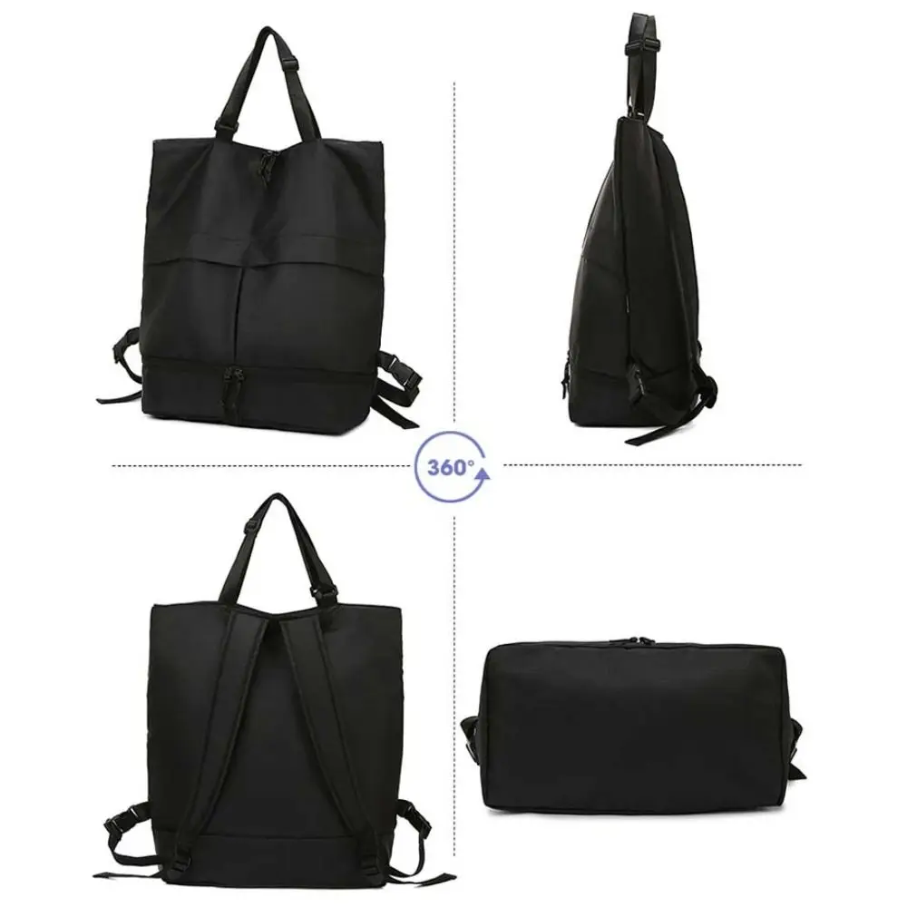 أكسفورد القماش حقيبة ظهر قابلة للطي المحمولة سعة كبيرة اللياقة البدنية حقيبة كتف حقيبة يد مقاوم للماء طلاب المدارس على ظهره التسوق