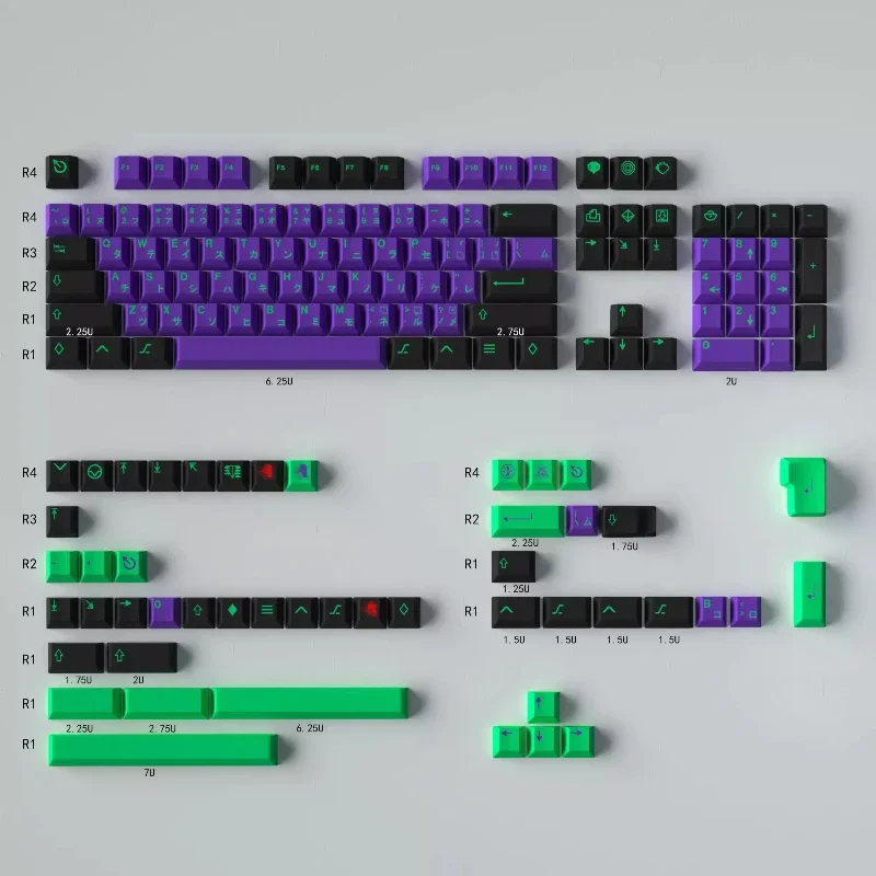 

GMK Mecha-01keycap на заказ PBT EVA фиолетовый вишневый профиль колпачок для ключей милый сублимационный японский точечный колпачок для игрового дизайна