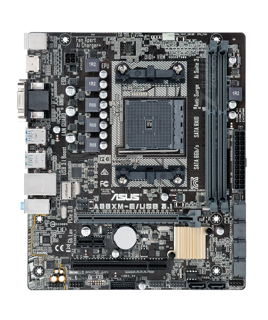 ASUS A88XM-E/USB 3.1 Motherboard Micro ATX AMD A88X Socket FM2+ DDR3 SATA3 HDMI VGA DVI-D NEW for A-series/Athlon Series CPU