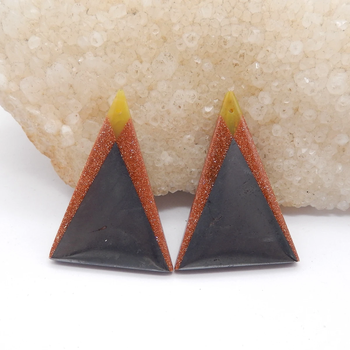 Natural Stone Marquise Earrings for Women, Intarsia Earrings,  Gemstone Earrings Beads for Jewelry Making