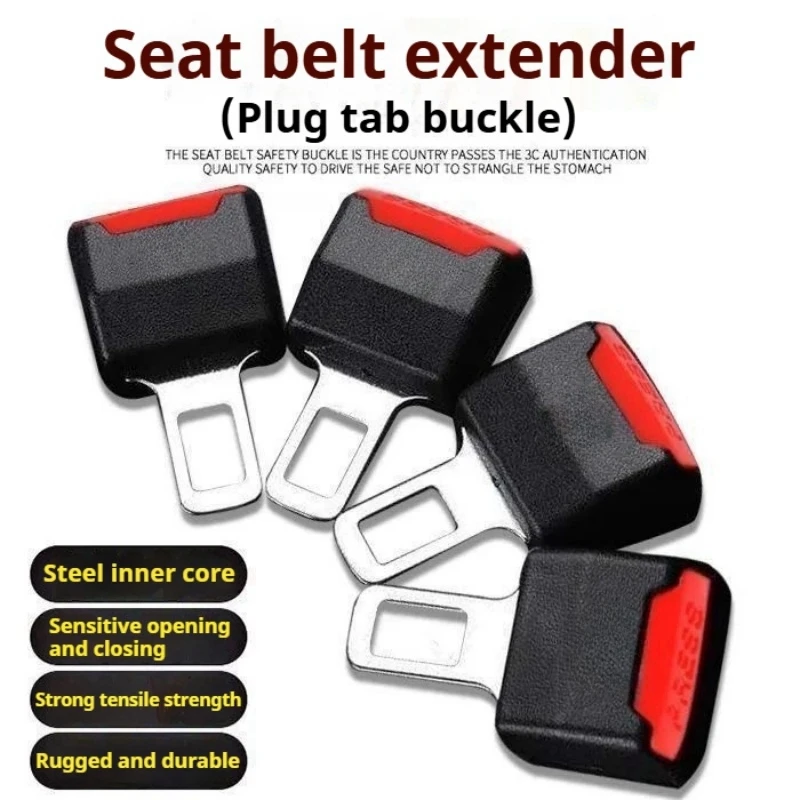 

1/2PCS Car Seat Belt Clip Extender Safety Seatbelt Lock Buckle Plug Thick Insert Socket Extender Safety Buckle car accessories