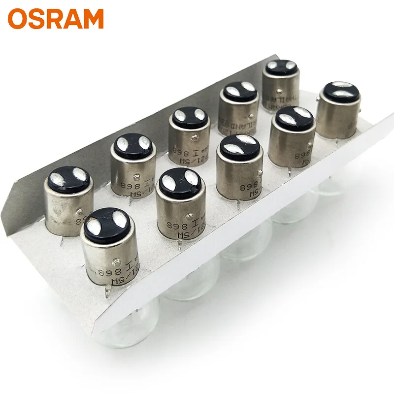 OSRAM Original P21/5W 1157 Car Standard Turn Signal Light Parking Lamp OEM Auto Stop Bulb 12V S25 21/5W 7528 Wholesale 10pcs