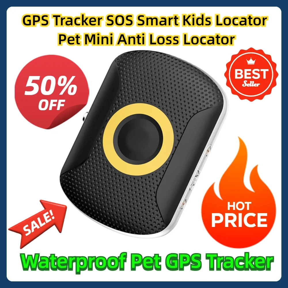 

GPS Tracker SOS Smart Kids Locator Mini Cat Anti-Lost Alarm Locator 4G Waterproof Pet GPS Tracker Dog Tracking Collar Key Finder