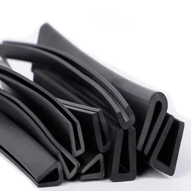 Rubber  U Shaped Rubber Edges Sealing Strip Black Protector Edge Sealing For Car Doors, Glass, Metal Panel