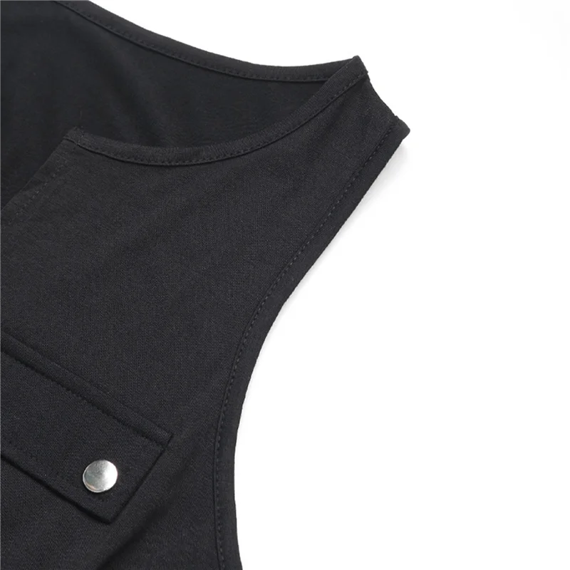 A09P المرأة الصيف أكمام سستة جيب عارضة السراويل بذلة