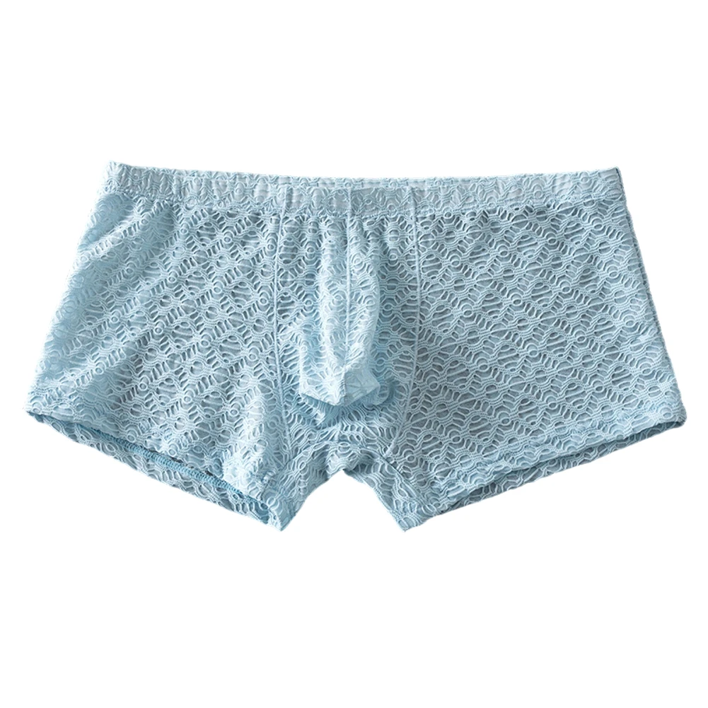 

Men's Underwear See Through Boxers Date Night 95 Polyester 5 Spandex Breathable Mesh Transparent Fabric For Men