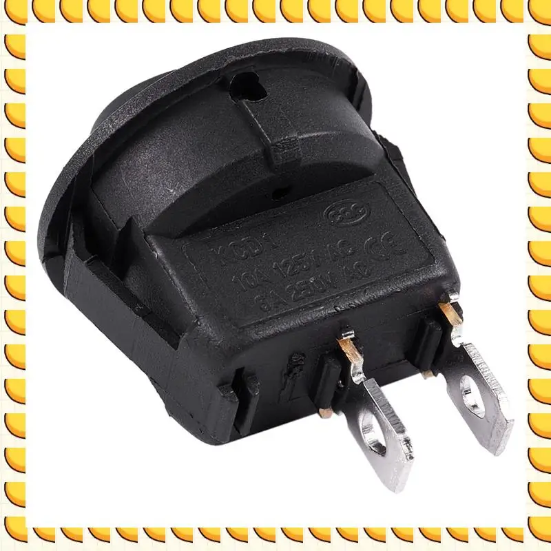 

BAAU 15 шт. SPST черная кнопка включения/выключения круглый кулисный переключатель переменного тока 6 А/250 В 10 А/125 В