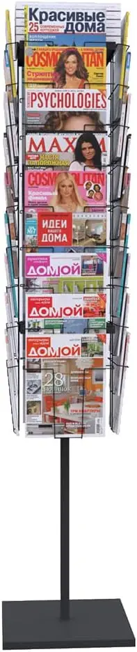 Brochure Display Stand,Detachable Magazine Rack with 36 Pockets,63inch Floor Standing Literature Display Stand