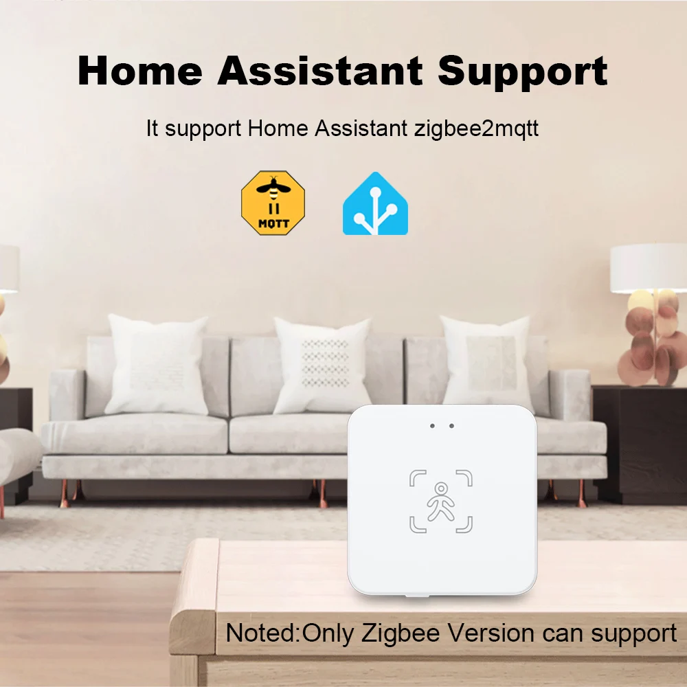 24G Zigbee Human Presence Detector Smart Human Body PIR Sensor Radar DetectorMotion Sensors Support Home Assistant