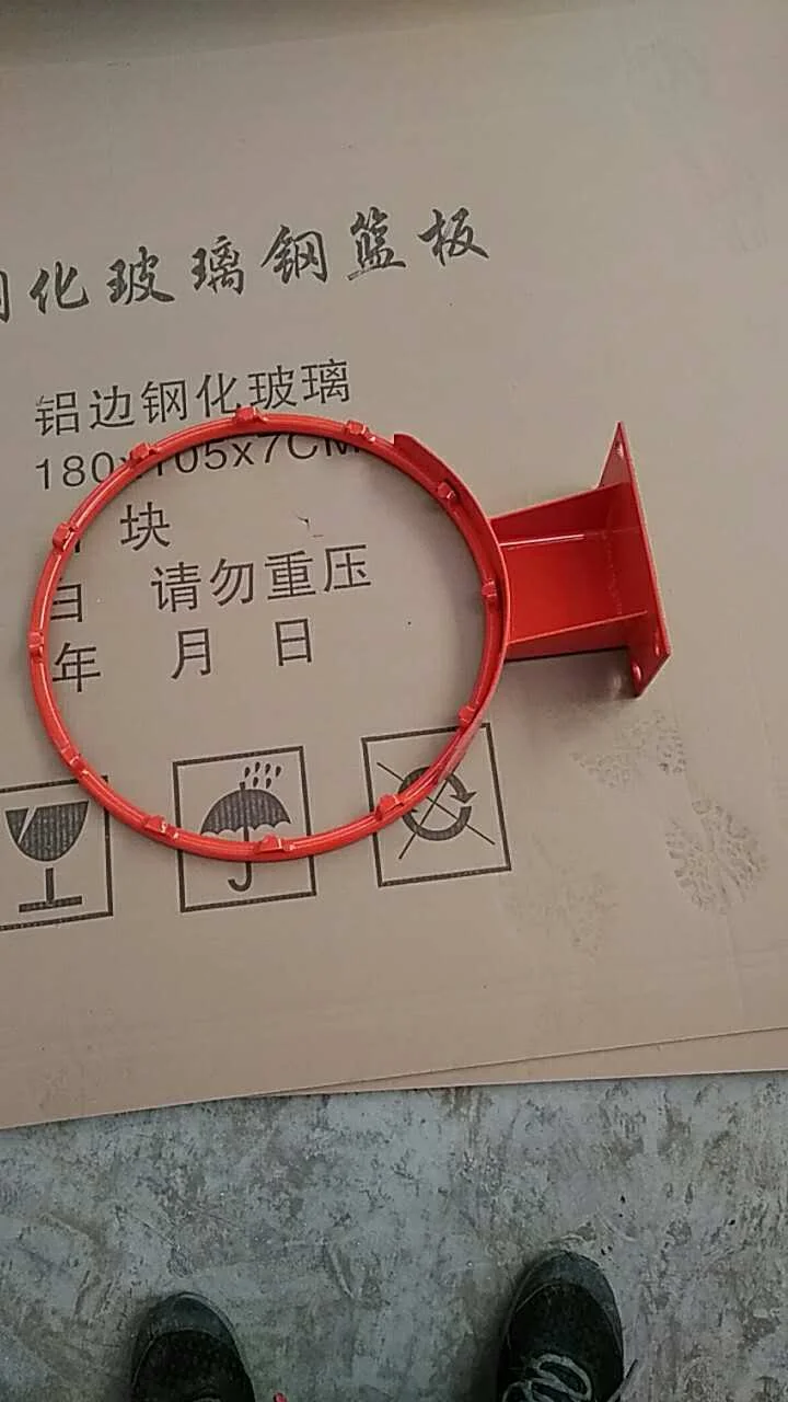 حلقة كرة سلة شديدة التحمل مقاس 18 بوصة، حافة كرة سلة مزدوجة زنبركية مرنة للاستخدام الداخلي والخارجي