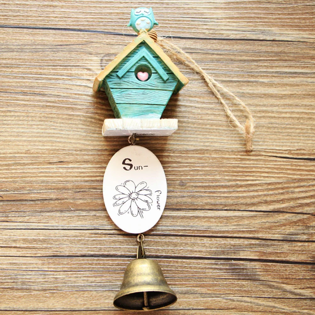 

2pcs Wooden Cabin Wind Chime For Garden Home Decor Outdoor Indoor Hanging Pendant Relaxing Wind Bell Craft Decoration