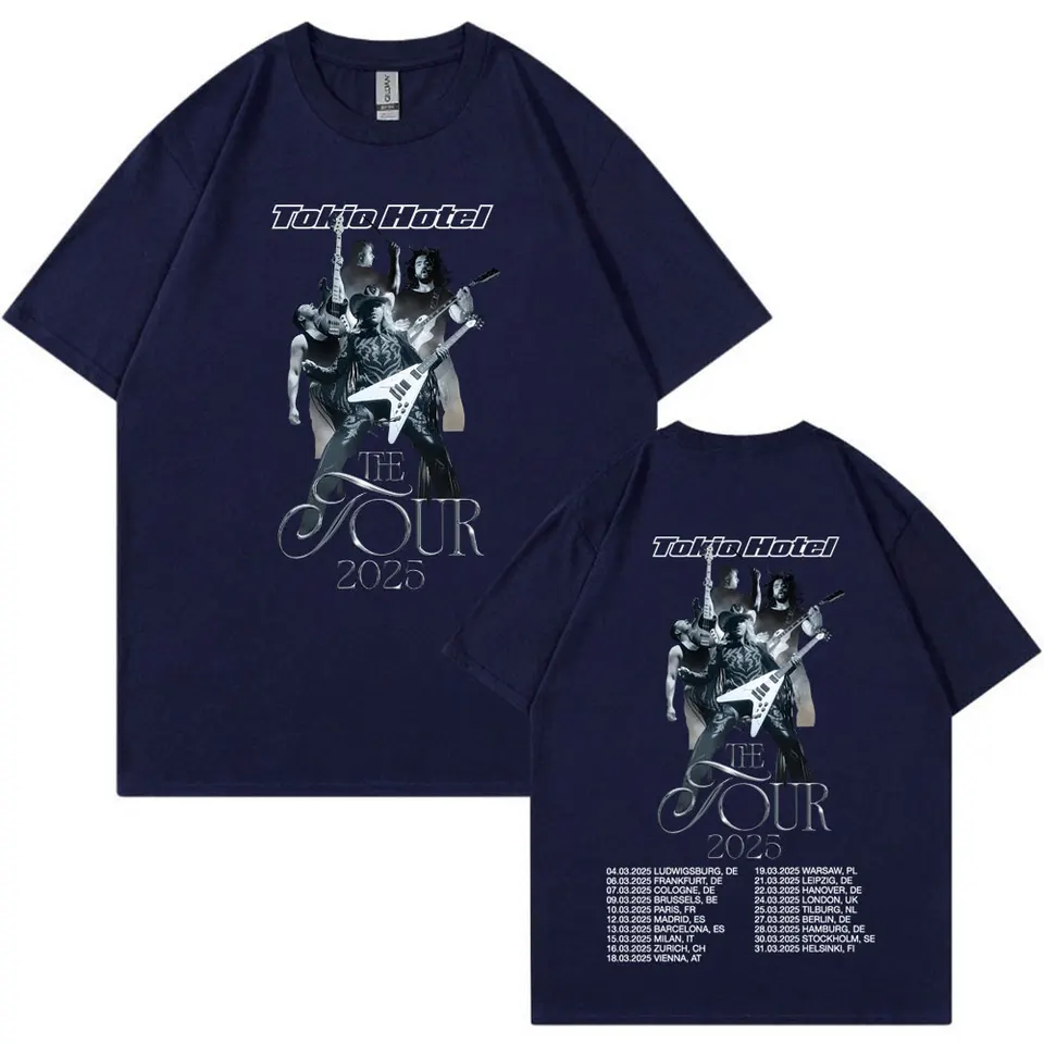 German Rock Band Tokio Hotel The Tour 2025 T Shirts Men Hip Hop