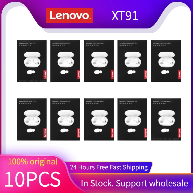 Original Lenovo XT91 5PCS10PCS Autonomous Noise Cancelling Wireless Bluetooth Headset Touch Control HD Stereo Long Life