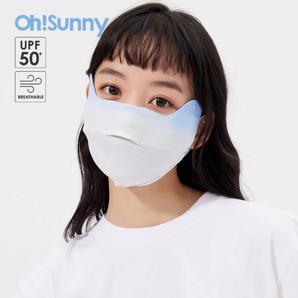 Женские летние маски Ohsunny, с УФ-защитой, чехол для лица, дышащий, с защитой от солнца UPF50 +