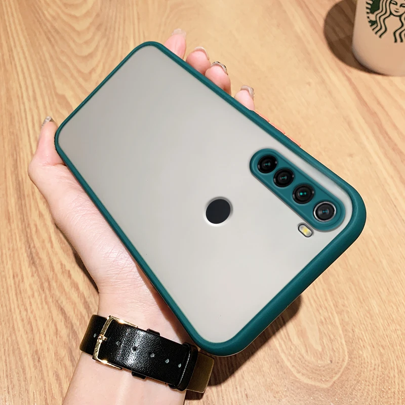 Hautfreundliche, matte Silikon-Handyhülle für Xiaomi Redmi Note 8 Pro, Note 8, 9, 9s, 10, 10s Pro 4G, stoßfeste Hülle mit kontrastierenden Tasten – Detail 2
