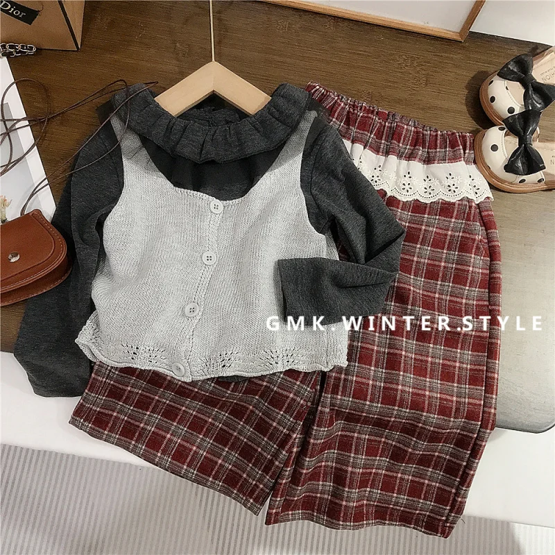 

Forest Style Girls' Vest New Children's Autumn Clothing Girls' Sweater Cardigan Baby Girl Knitted Vest Spring and Autumn Style